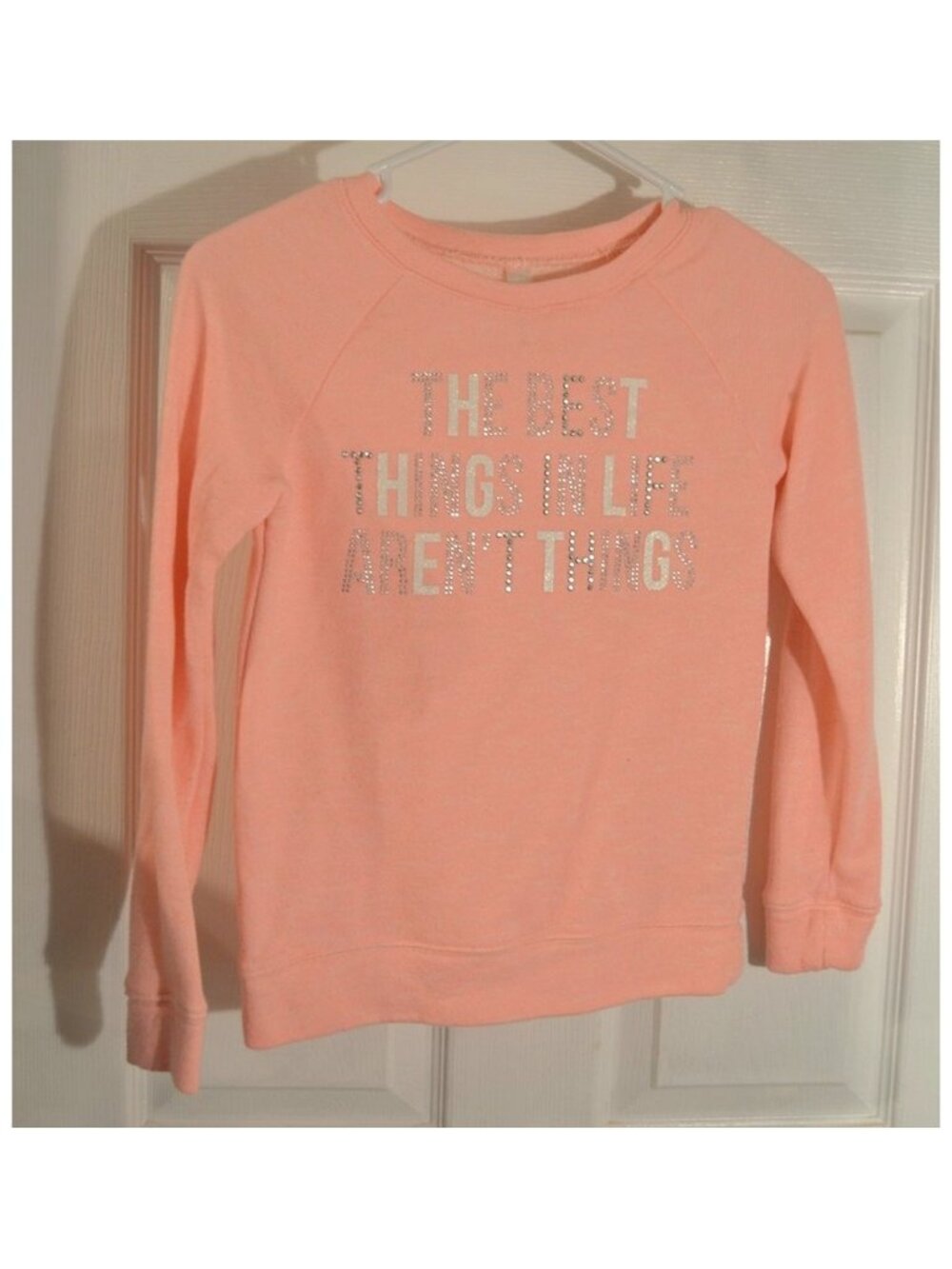 "The Best Things" Cherokee Peach Color Girl's Siz M 7/8 Long Sleeve Pullover Top